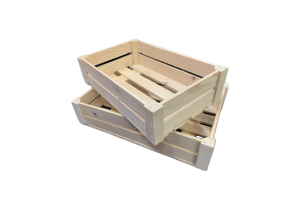 Solid Pine Wooden 2 Slatted Trays or Crates - Choose Size! | The Wooden ...