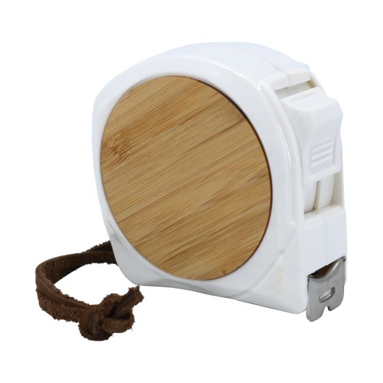 Tape Measure with Round Bamboo Panel