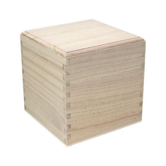 14cm Cube Square Box with Removable Lid - WBM0022