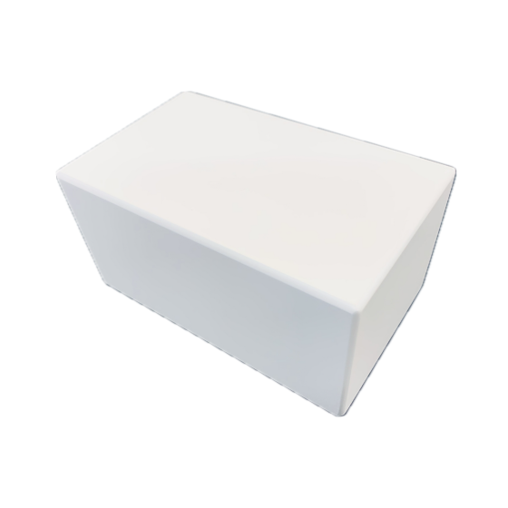 Seconds Quality - Luxury White Painted Solid Wooden Rectangular Urn / Casket 20cm (Size 5)