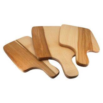 Oil Stained Solid Beech Wood Chopping Boards with Rounded Corners and Handle - Choose Size!