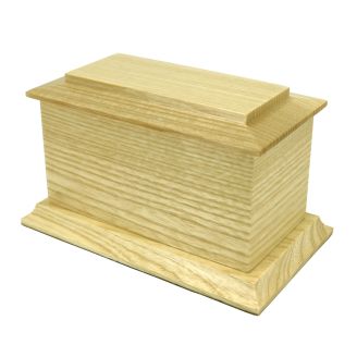 13cm Solid Ash Wooden Urn / Casket - Size #1