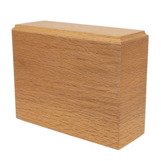 20cm Sleek Modern Solid Oak Vertical Urn - WBM9050